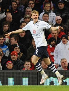 Roman Pavlyuchenko continued his good run by giving Tottenham Hotspur an early lead at Manchester United (PA)
