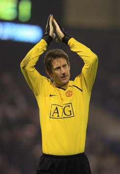 EPL: Edwin Van der Sar, West Bromwich Albion v Manchester United (PA)