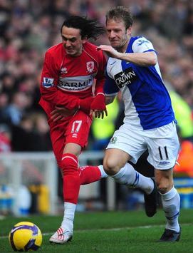 EPL: Tuncay Sanli - Vincenzo Grella, Middlesbrough - Blackburn Rovers (PA)