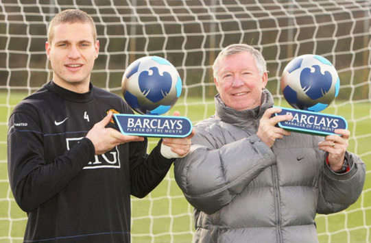 Alex Ferguson and Nemanja Vidic - Manchester United