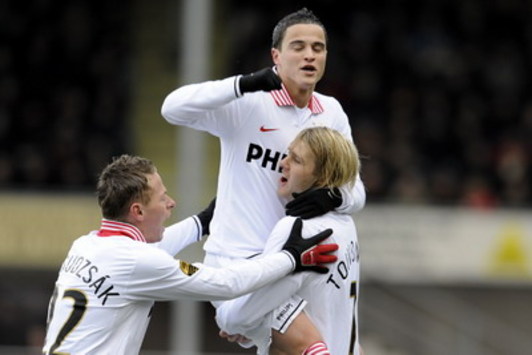 Ibrahim Afellay after scoring, PSV (foto PRO SHOTS)