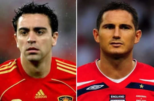 Xavi, Lampard, Spain-England 