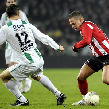 Ondrej Svejdik vs Balasz Dzsudzsak, FC Groningen - PSV (Foto PROSHOTS)