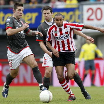 Theo Janssen, Peter Wisgerhof and Joshua John, Sparta Rotterdam - FC Twente (Foto ANP)