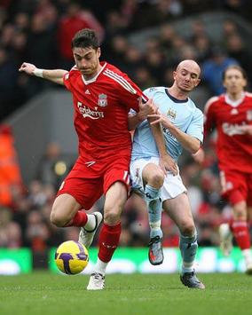 EPL: Stephen Ireland - Albert Riera, Liverpool v Manchester City (PA)