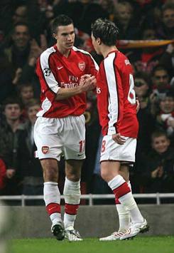 CL: Robin Van Persie, Arsenal v Roma (PA)