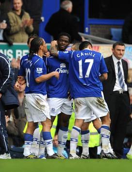 EPL: Louis Saha, Everton - West Bromwich (PA)