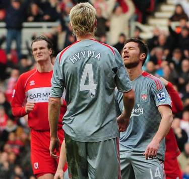 EPL: Xabi Alonso, Middlesbrough - Liverpool (PA)