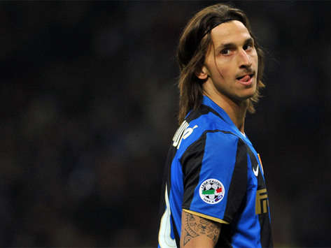 Inter ace Zlatan Ibrahimovic in action for his side