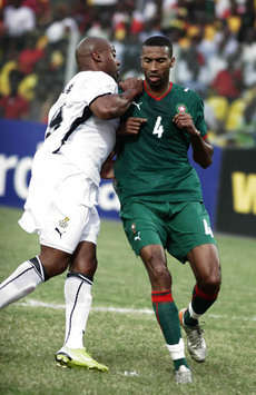 Junior Agogo of Ghana vs Abdelsalam Ouaddou of Morocco