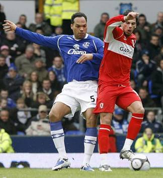 FA Cup: Jeremie Aliadiere - Joleon Lescott, Everton - Middlesbrough (PA)