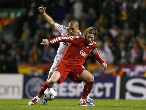 CL: Fabio Cannavaro - Fernando Torres, Liverpool v Real Madrid (PA)