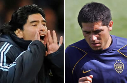 Maradona: "No soy amigo de Riquelme" Maradona: "No soy amigo de Riquelme"