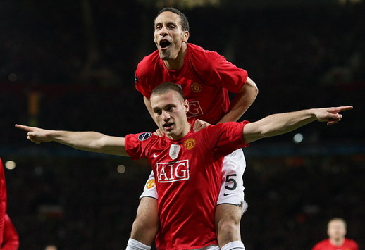 Vidic-Ferguson Manchester United-Inter Champions League (Grazia Neri - Only For Italy)