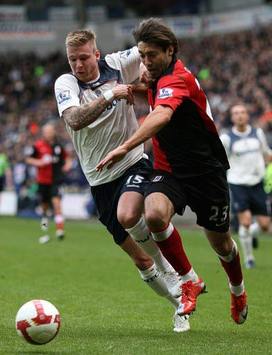 EPL: Clinton Dempsey - Gretar Rafn Steinsson, Bolton Wanderers v Fulham (PA)