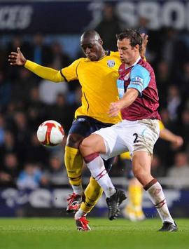 EPL: Marc-Antoine Fortune - Lucas Neill, West Ham United v West Bromwich Albion (PA)