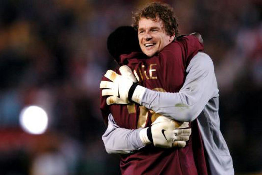 CL:Jens Lehmann and Kolo Toure, Villarreal - Arsenal (PA)