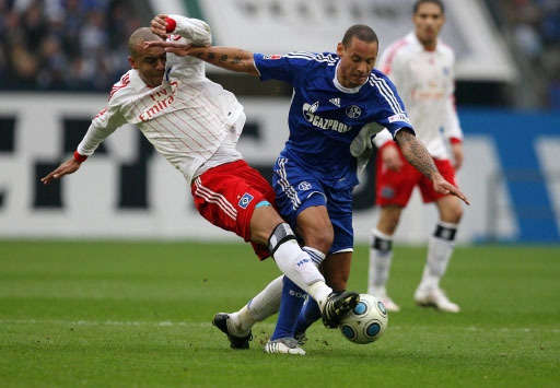 Bundesliga: Schalke 04 - Hamburger SV, Jones, Silva (firo)