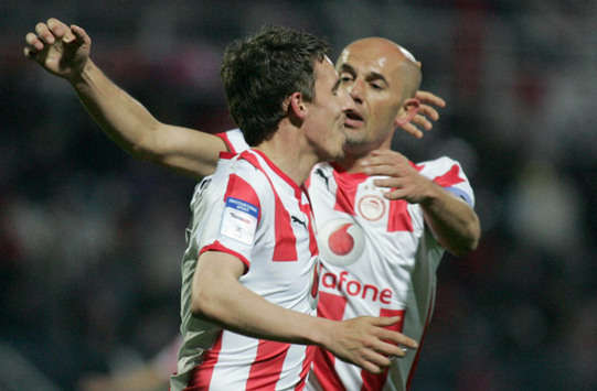 Yunanistan: Olympiakoslu oyuncuların gol sevinci (INTIME)