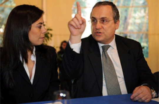 Rosella Sensi e Claudio Lotito sono arrabbiati con le rispettive squadre (Grazia Neri)