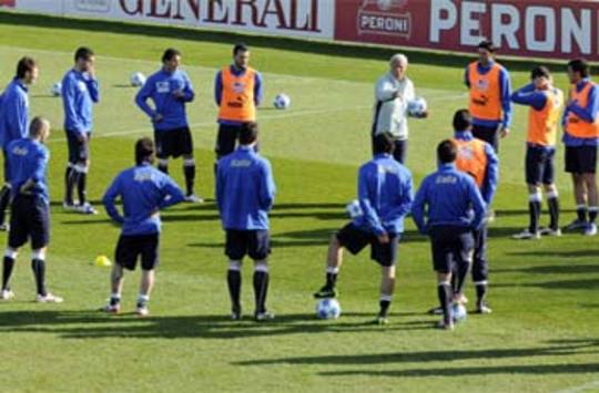 La Nazionale di Marcello Lippi si allena a Coverciano (Grazia Neri)
