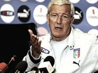 Italy coach Marcello Lippi reacts furiously to the constant talk about Antonio Cassano