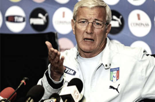 Italy coach Marcello Lippi reacts furiously to the constant talk about Antonio Cassano