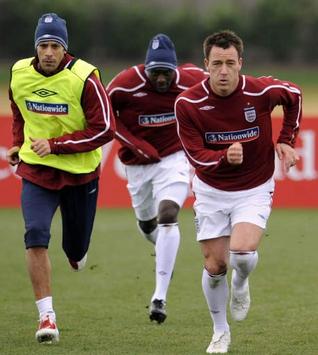 Rio Ferdinand and John Terry - England (PA)