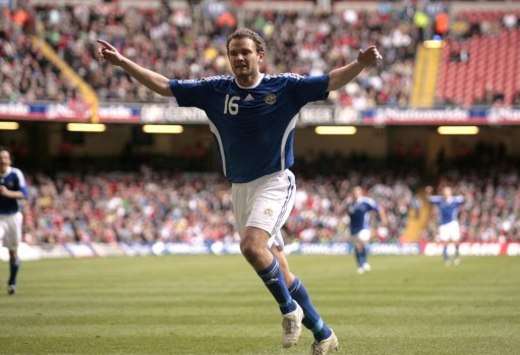 Jonathan Johansson of Finland celebrates against Wales in WCQ (PA)