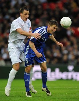 INTL: John Terry - Radoslav Zabavnik, England - Slovakia (PA)