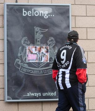 A Newcastle United fan (PA)