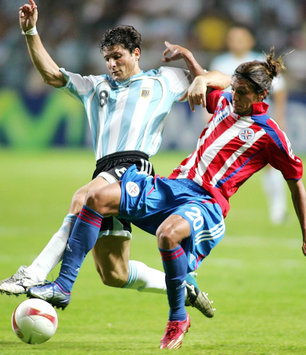 Javier Zanetti-Enrique Vera - Argentina-Paraguay (Mexsport)