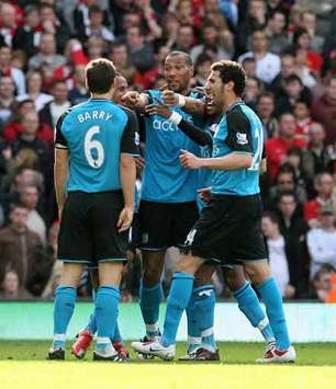 EPL: John Carew, Manchester United v Aston Villa (PA)