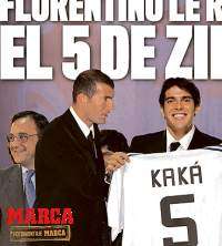 Florentino Perez, Kaka, and Zinedine Zidane - Marca's 'dream team' for Real Madrid this summer? (Marca)