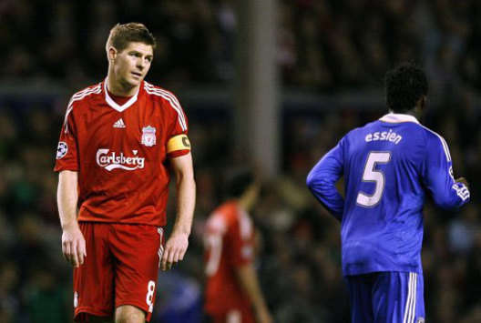 CL: Steven Gerrard, Liverpool - Chelsea (PA)