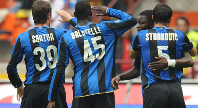 Davide Santon & Mario Balotelli - Inter-Palermo - Serie A (Grazia Neri)
