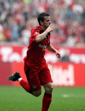 Bundesliga: Bayer Leverkusen - Werder Bremen, Barnetta nach dem 1:0 (firo)