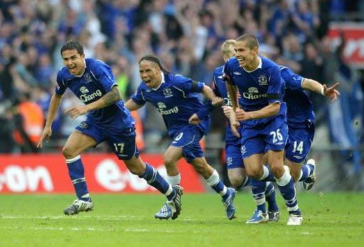 FA Cup: Tim Cahill, Steven Pienaar and Jack Rodwell, Manchester United - Everton (PA)