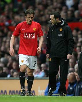 EPL: Gary Neville, Manchester United v Portsmouth (PA)