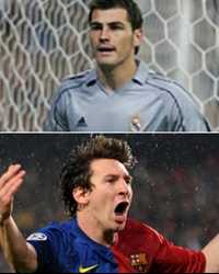 casillas, messi, real madrid, barcelona