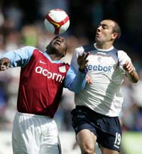 EPL: Gavin McCann - Emile Heskey, Bolton Wanderers - Aston Villa (PA)