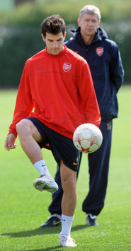Arsene Wenger and Francesc Fabregasc - Arsenal (PA)