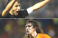Captains, Raul and Carles Puyol prepare for a good old fashion slugfest as Real Madrid and Barcelona lock horns in El Clasico