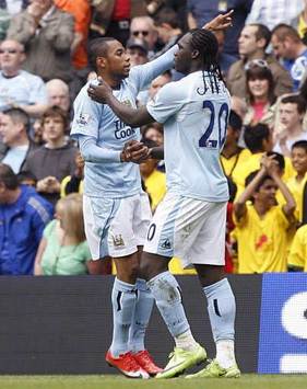 EPL: De Souza Robinho, Manchester City - Blackburn Rovers (PA)