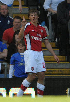 EPL: Andrey Arshavin, Portsmouth v Arsenal (PA)