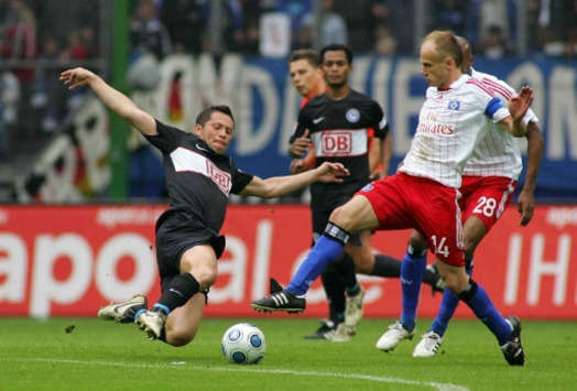 Bundesliga: Hamburger SV - Hertha BSC Berlin, Dardai, Jarolim (firo)