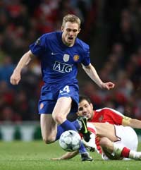 CL: Darren Fletcher, Arsenal v Manchester United (PA)