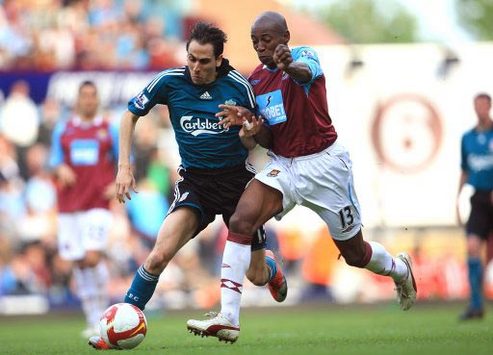 EPL: Yossi Benayoun - Luis Boa Morte, West Ham United - Liverpool (PA)