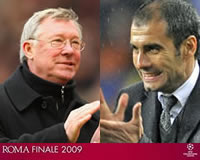 Roma Finale 2009: Sir Alex Ferguson (Manchester United) vs. Josep Guardiola (Barcelona)