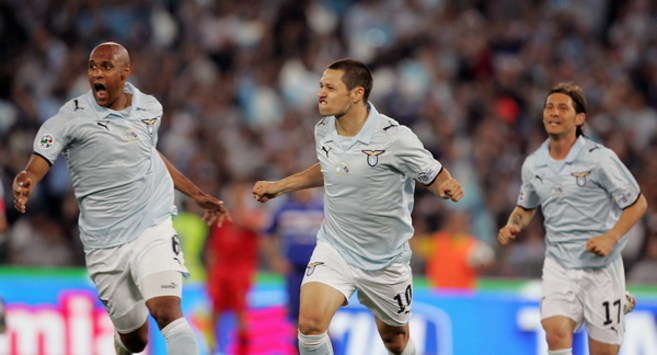 Ousmane Dabo wins the Coppa Italia for Lazio from the penalty spot
